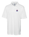 Toronto Blue Jays Cooperstown Cutter & Buck CB Drytec Genre Textured Solid Mens Big and Tall Polo White Mannequin Thumbnail Image