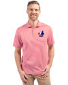 Montreal Expos Cooperstown Cutter & Buck Virtue Eco Pique Stripe Recycled Mens Big and Tall Polo Red Front Thumbnail Image