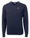 Los Angeles Angels Cooperstown Cutter & Buck Lakemont Tri-Blend Mens Big and Tall V-Neck Pullover Sweater Liberty Navy Mannequin Thumbnail Image
