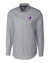 Montreal Expos Cooperstown Cutter & Buck Stretch Oxford Mens Big and Tall Long Sleeve Dress Shirt Charcoal Mannequin Thumbnail Image