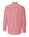Minnesota Twins Cooperstown Cutter & Buck Easy Care Stretch Gingham Mens Big and Tall Long Sleeve Dress Shirt Cardinal Red Mannequin Back Thumbnail Image