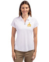 Seattle Mariners Cooperstown Cutter & Buck Forge Stretch Womens Short Sleeve Polo White Front Thumbnail Image