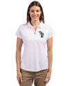 Athletics Cooperstown Cutter & Buck Forge Stretch Womens Short Sleeve Polo White Front Thumbnail Image
