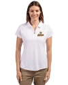 View image 5: Houston Astros Cooperstown Cutter & Buck Forge Stretch Womens Short Sleeve Polo White Front