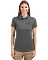 Alabama Crimson Tide Alumni Cutter & Buck Advantage Eco Tri-Blend Pique Womens Polo Elemental Grey Front Thumbnail Image