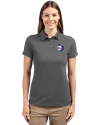 Texas Rangers Cooperstown Cutter & Buck Advantage Eco Tri-Blend Pique Womens Polo Elemental Grey Front Thumbnail Image
