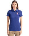Texas Rangers Cooperstown Cutter & Buck Advantage Eco Tri-Blend Pique Womens Polo Tour Blue Front Thumbnail Image