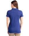 Kansas City Royals Cooperstown Cutter & Buck Advantage Eco Tri-Blend Pique Womens Polo Tour Blue Back Thumbnail Image