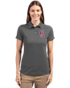 Los Angeles Angels Cooperstown Cutter & Buck Advantage Eco Tri-Blend Pique Womens Polo Elemental Grey Front Thumbnail Image