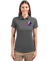 Montreal Expos Cooperstown Cutter & Buck Advantage Eco Tri-Blend Pique Womens Polo Elemental Grey Front Thumbnail Image