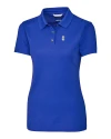 Chicago Cubs Cooperstown Cutter & Buck Advantage Eco Tri-Blend Pique Womens Polo Chelan Blue Mannequin Thumbnail Image