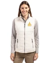 Seattle Mariners Cooperstown Cutter & Buck Rainier PrimaLoft® Womens Eco Insulated Full Zip Puffer Vest Coconut Front Thumbnail Image