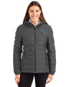 Tampa Bay Rays Cooperstown Cutter & Buck Mission Ridge Repreve® Eco Insulated Womens Puffer Jacket Elemental Grey Front Thumbnail Image