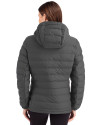 Washington Nationals Cooperstown Cutter & Buck Mission Ridge Repreve® Eco Insulated Womens Puffer Jacket Elemental Grey Back Thumbnail Image