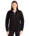 Alabama Crimson Tide Alumni Cutter & Buck Cascade Eco Fleece Womens Full Zip Jacket Black Front Thumbnail Image