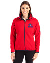 Toronto Blue Jays Cooperstown Cutter & Buck Cascade Eco Fleece Womens Full Zip Jacket Red/Navy Blue Front Thumbnail Image