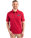 Minnesota Twins Cooperstown Cutter & Buck Advantage Tri-Blend Space Dye Mens Polo Dark Cardinal Red Front Thumbnail Image