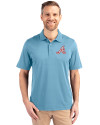 Atlanta Braves Cooperstown Cutter & Buck Forge Stretch Mens Polo Atlas Light Blue Front Thumbnail Image