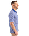 Texas Rangers Cooperstown Cutter & Buck Forge Tonal Stripe Stretch Mens Polo Tour Blue Side Thumbnail Image