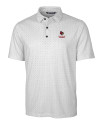 Louisville Cardinals Alumni Cutter & Buck Pike Double Dot Print Stretch Mens Polo Charcoal Mannequin Thumbnail Image