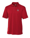 Arkansas Razorbacks Alumni Cutter & Buck Genre Textured Solid Mens Polo Cardinal Red Mannequin Thumbnail Image