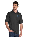 Tampa Bay Rays Cooperstown Cutter & Buck Genre Textured Solid Mens Polo Black Front Thumbnail Image