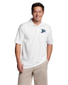 Tampa Bay Rays Cooperstown Cutter & Buck Genre Textured Solid Mens Polo White Front Thumbnail Image