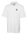 Tampa Bay Rays Cooperstown Cutter & Buck Genre Textured Solid Mens Polo White Mannequin Thumbnail Image