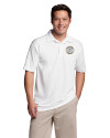 Milwaukee Brewers Cooperstown Cutter & Buck Genre Textured Solid Mens Polo White Front Thumbnail Image