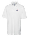 Los Angeles Dodgers Cooperstown Cutter & Buck Genre Textured Solid Mens Polo White Mannequin Thumbnail Image