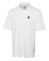 Boston Red Sox Cooperstown Cutter & Buck Genre Textured Solid Mens Polo White Mannequin Thumbnail Image