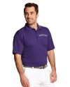 Colorado Rockies Cooperstown Cutter & Buck Genre Textured Solid Mens Polo College Purple Front Thumbnail Image
