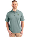 Athletics Cooperstown Cutter & Buck Forge Heathered Stretch Mens Polo Hunter Heather Front Thumbnail Image