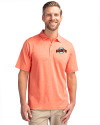 San Francisco Giants Cooperstown Cutter & Buck Forge Heathered Stretch Mens Polo College Orange Heather Front Thumbnail Image