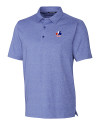 Montreal Expos Cooperstown Cutter & Buck Forge Heathered Stretch Mens Polo Tour Blue Heather Mannequin Thumbnail Image