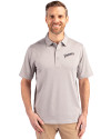 San Diego Padres Cooperstown Cutter & Buck Forge Heathered Stretch Mens Polo Polished Heather Front Thumbnail Image