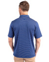 Toronto Blue Jays Cooperstown Cutter & Buck Forge Pencil Stripe Stretch Mens Polo Tour Blue Back Thumbnail Image