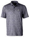 View image 3: Arkansas Razorbacks Alumni Cutter & Buck Pike Constellation Print Stretch Mens Polo Black Mannequin