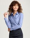 Front View French Blue; Cutter & Buck Stretch Oxford Women's Long Sleeve Dress Shirt Thumbnail Image