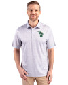 Athletics Cooperstown Cutter & Buck Pike Constellation Print Stretch Mens Polo Polished Medium Gray Front Thumbnail Image