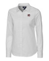 Arkansas Razorbacks Alumni Cutter & Buck Stretch Oxford Womens Long Sleeve Dress Shirt White Mannequin Thumbnail Image