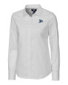 Tampa Bay Rays Cooperstown Cutter & Buck Stretch Oxford Womens Long Sleeve Dress Shirt White Mannequin Thumbnail Image