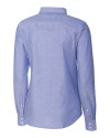 Milwaukee Brewers Cooperstown Cutter & Buck Stretch Oxford Womens Long Sleeve Dress Shirt French Blue Mannequin Back Thumbnail Image