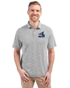 Chicago White Sox Cooperstown Cutter & Buck Virtue Eco Pique Botanical Print Recycled Mens Polo Black Front Thumbnail Image
