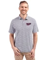 Minnesota Twins Cooperstown Cutter & Buck Virtue Eco Pique Botanical Print Recycled Mens Polo Navy Blue Front Thumbnail Image