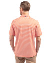 Detroit Tigers Cooperstown Cutter & Buck Virtue Eco Pique Stripe Recycled Mens Polo College Orange Back Thumbnail Image