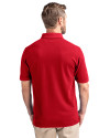 Boston Red Sox Cooperstown Cutter & Buck Advantage Eco Tri-Blend Pique Mens Polo Cardinal Red Back Thumbnail Image