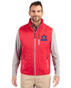 Toronto Blue Jays Cooperstown Cutter & Buck Rainier PrimaLoft® Mens Eco Insulated Full Zip Puffer Vest Red Front Thumbnail Image
