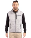 Colorado Rockies Cooperstown Cutter & Buck Rainier PrimaLoft® Mens Eco Insulated Full Zip Puffer Vest Polished Medium Gray Front Thumbnail Image