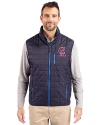 Los Angeles Angels Cooperstown Cutter & Buck Rainier PrimaLoft® Mens Eco Insulated Full Zip Puffer Vest Dark Navy Front Thumbnail Image